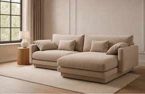 Bézs sarokkanapé (jobb oldali) Torino – Micadoni Home