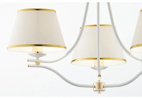 Jupiter 2085 - SAMBA láncos csillár 3xE27/15W/230V fehér/arany