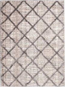 Bilbao Shaggy szőnyeg 80×150 cm rombusz bézs finom minta