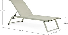 Szürkésbarna fém kerti napozóágy Taylor – Bizzotto