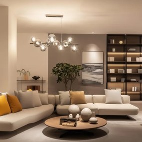 Brilagi - LED Csillár zsinóron MILLA 10xG9/3W/230V fényezett króm/füstös