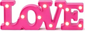 Felirat Love Led lámpa Rózsaszín Dekoráció Romantikus Valentin nap Asztalra