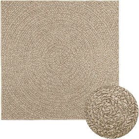 vidaXL ZIZUR bézs juta hatású beltéri és kültéri szőnyeg 120 x 120 cm