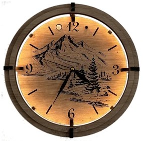 Li-Go 23697/DUB/BAT2 - LED dimmelhető óra érzékelővel LED/1xAA átm. 32 cm tölgy