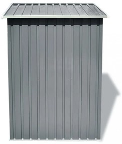 szürke fém kerti fészer 204 x 132 x 186 cm