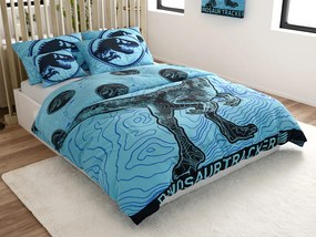 Ragyogó pamut ágyneműhuzat JURASSIC WORLD kék Ágyneműhuzat mérete: 70 x 90 cm | 140 x 200 cm