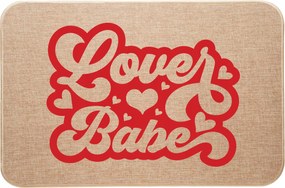 Lábtörlő lenvászon Valentin napi ajándék Lover Babe