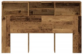 antik fa színű szerelt fa áthidalószekrény 160 x 19 x 103,5 cm