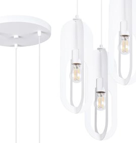 Sollux SL.1361 - Csillár zsinóron NICUS 3xE27/15W/230V fehér