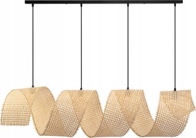 Mennyezeti Függőlámpa Bambusz Fonott Boho Természetes 160cm