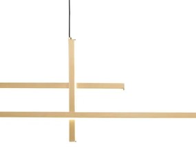 Zuma Line 22008P-BK/GD - LED Csillár zsinóron EDGE LED/42W/230V 3000/4000/6000K