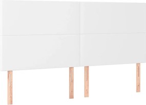 fehér műbőr fejtámla 180x5x118/128 cm