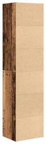 antik fa színű szerelt fa könyvszekrény 31x24x127 cm