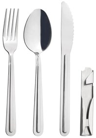 Ezüstszínű rozsdamentes acél evőeszköz készlet 4 db-os KEMP – Orion