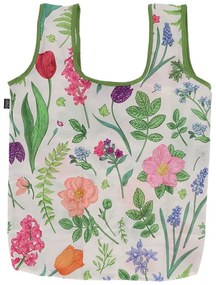 Színes virág mintás összehajtható bevásárló táska, 40 x 57 cm