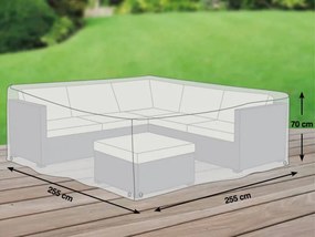 L alakú kerti ülőgarnitúra takaróponyva  (255x255x80 cm)