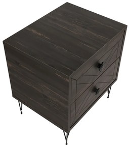 Luna Dark Brown éjjeliszekrény