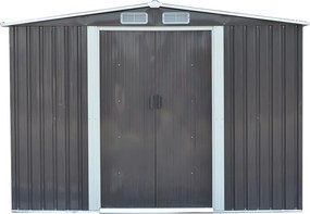 Pléh kerti szerszámos ház, szürke/fehér, 2,6x3,1m, HAMAL TYP 3