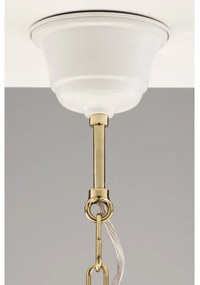 Jupiter 2084 - láncos csillár SAMBA 5xE27/15W/230V fehér/arany