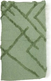 Pamut Ágytakaró zöld rojtokkal 135x150 pamutból kanapéra Takaró