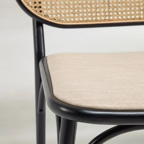 Doriane fekete fotel - Kave Home