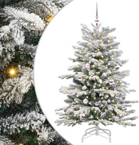 vidaXL Műanyag Hajtogatós Karácsonyfa Fehér 150 cm PE és PVC