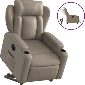vidaXL elektromos cappuccino műbőr felállást segítő dönthető fotel