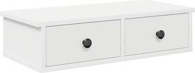 vidaXL Falipolc fiókokkal fehér 60x28x15 cm műszaki fa