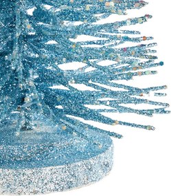 X-MAS csillógó fenyő 40cm , jégkék
