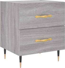 vidaXL szürke sonoma színű szerelt fa éjjeliszekrény 40 x 35 x 47,5 cm