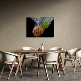 Ananász a vízben képe (üvegen) (70x50 cm)