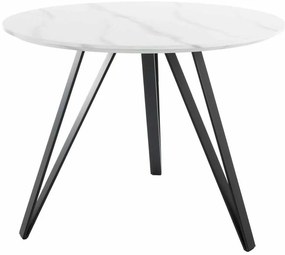 Tetis étkezőasztal, 100 cm átmérő, márvány / fekete