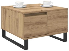 Dohányzóasztal fiókkal kézműves tölgy 55 x 55 x 36.5 cm Faanyag