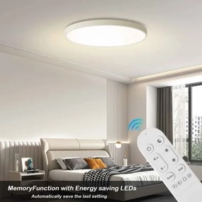 Immax NEO 07315L-LED SEMPLICI dimmelhető mennyezeti lámpa 96 W / 230 V, Ø 80 cm, Wi‑Fi (Tuya), fehér + távirányító