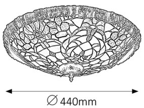 Rabalux 8087 - Tiffany-üveg mennyezeti lámpa MIRELLA 2xE27/60W/230V