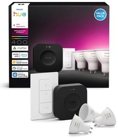 Philips Hue WACA kezdőcsomag 3xGU10/4,2W 2000-6500K + csatlakoztatáshoz szükséges eszköz