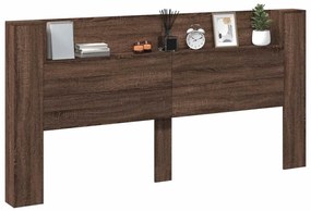 Fejtámla polcokkal Barna Tölgy 200 x 16,5 x 103,5 cm Faanyag