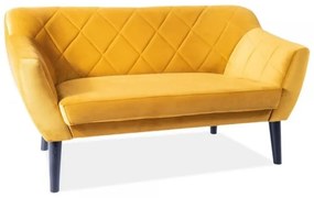Karo kanapé, kétszemélyes, Sárga / fekete
