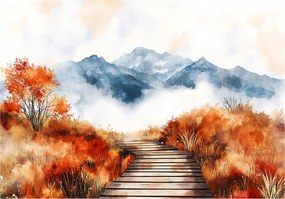 Fotótapéta Hegyek Természet Tájkép Pop Art Falra Hálószoba Nappali 250x175