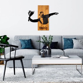 Banksy Virágdobó fa faldekoráció