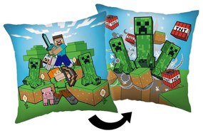 Jerry Fabrics Minecraft Creeper rush párna, 40 x40 cm
