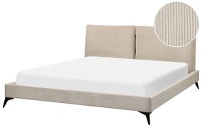 Franciaágy 180 cm Mellody (szürkésbézs)  (ágyráccsal). 1081355