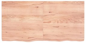 világosbarna kezelt tömör tölgyfa asztallap 120x60x(2-6) cm
