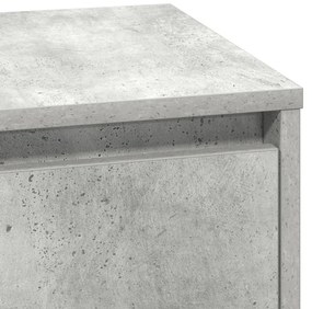 Beton szürke éjjeli szekrény beépített LED világítással 39x34.5x50 cm