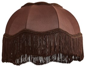 Barna szövet lámpaernyő fehér belsővel 31,5/15/14 - Heritage