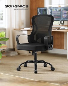 Irodai Szék Ergonomikus Hálós Forgószék, fekete