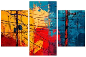 Kép - Absztrakt elektromos vezetékek (90x60 cm)