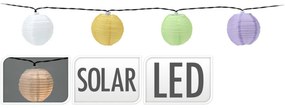 ProGarden napelemes lánc színes LED lámpákkal, 3 m, meleg fehér