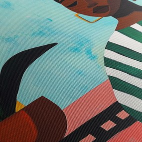 Kép - Nő virággal (120x50 cm)