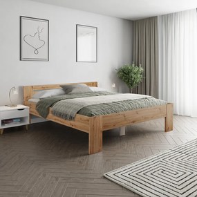 Ágy, 180x200, artisan tölgy, BASIS